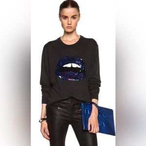 Rehab Lara Lip Sequin sweater